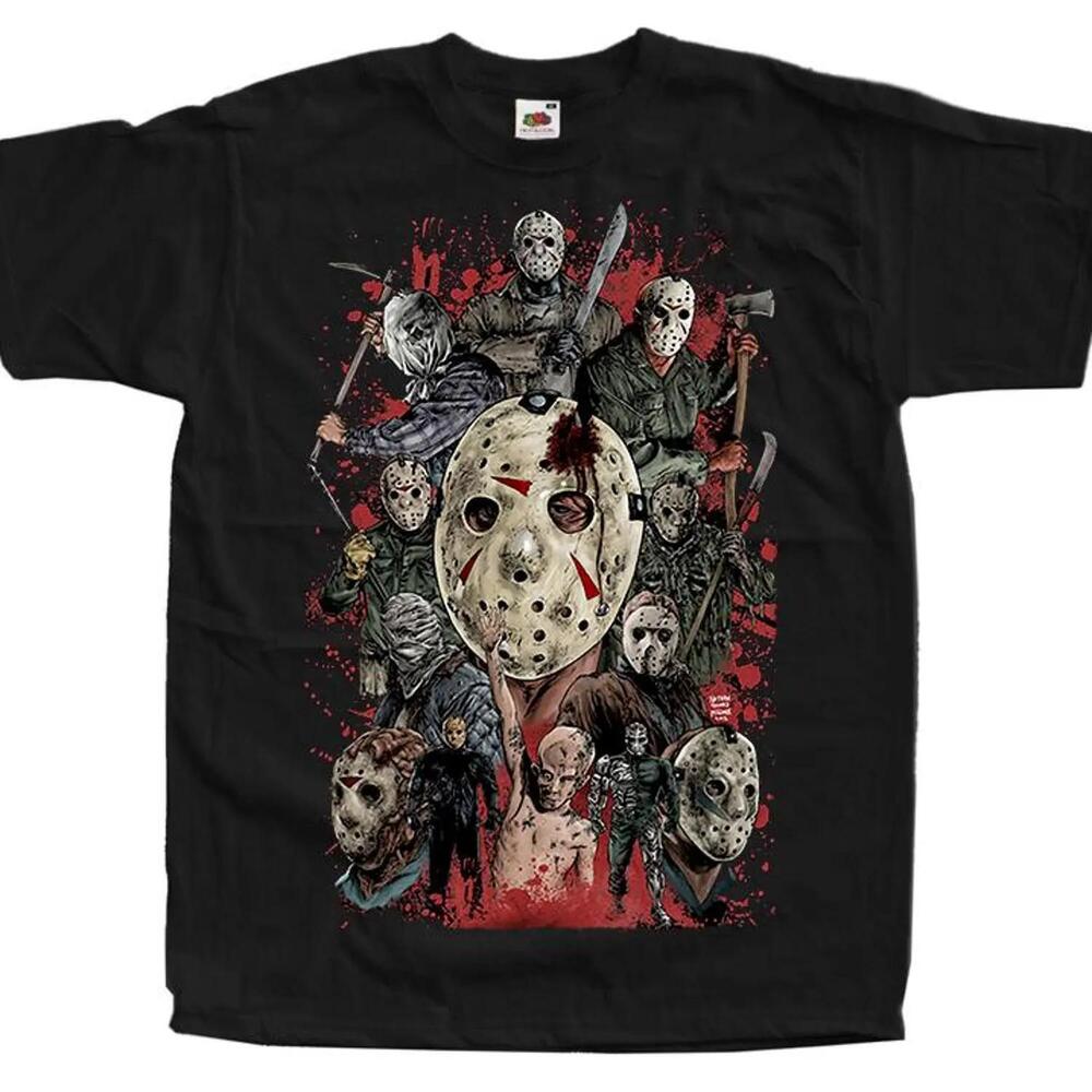 Friday The 13Th V6 Horror Movie Poster T Shirt Black Horror